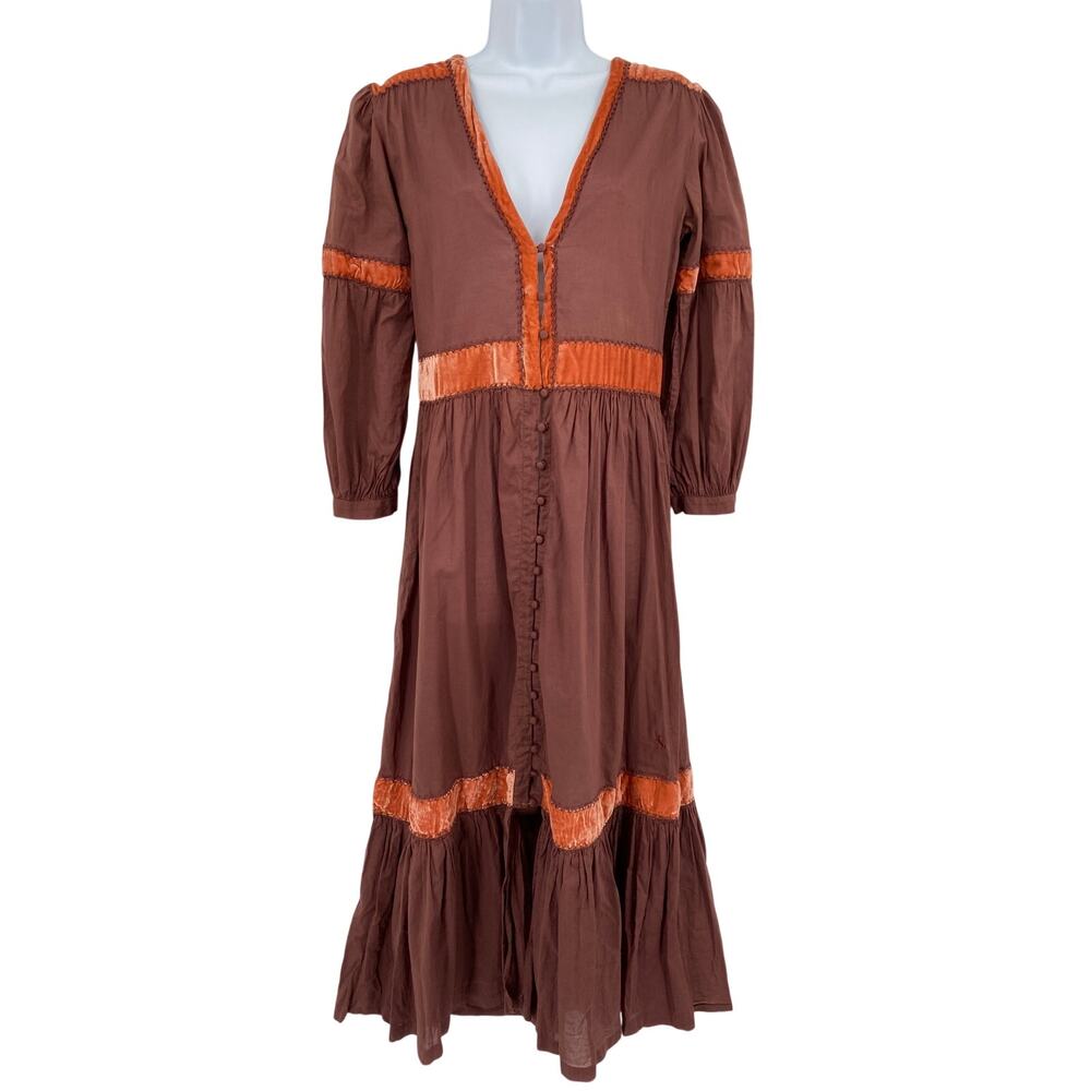 Chasing Unicorns maroon velvet accent maxi dress